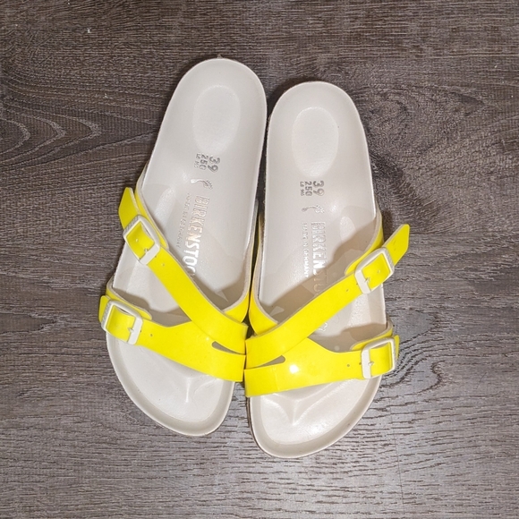 Yellow/White Birkenstocks Yao Sandals size 39 - Picture 6 of 7